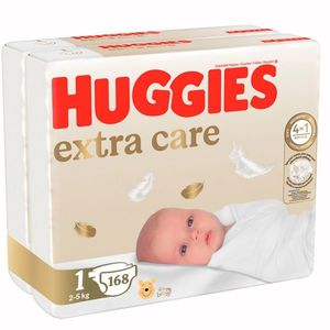 Scutece Huggies, Extra Care Mega, Nr 1, 2-5 kg, 168 bucati imagine