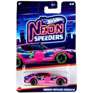 Masinuta metalica, Hot Wheels, Neon Speeders, Nissan Skyline 2000GT-R, HRW69 imagine