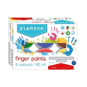 Finger paints cu 6 culori Starpak, 40 ml imagine