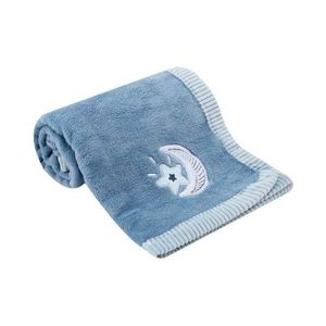 Paturica din fleece Mothers Choice cu broderie pentru bebelusi bleu imagine