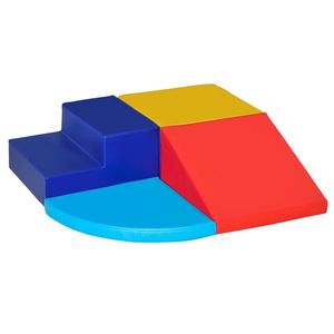 Set Constructii Moi de 4 Piese, Joc Educativ pentru Copii Varsta 1-3 Ani pentru Casa, pentru joaca si distractie, Multicolor HOMCOM | Aosom Romania imagine