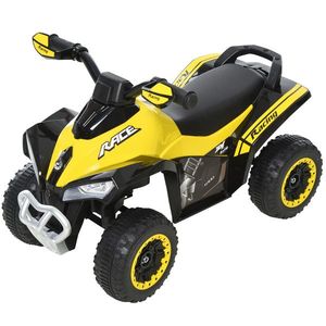 HOMCOM Mini ATV, Motocicletă pentru Copii 18-36 Luni cu Muzică Integrată și Ghidon Larg, 67, 5x38x44 cm, Galben | Aosom Romania imagine