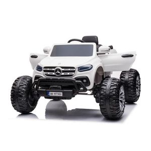 Masinuta electrica Mercedes X-Class Monster Truck 180W 4x4, roti moi, scaun tapitat, culoare Alba imagine