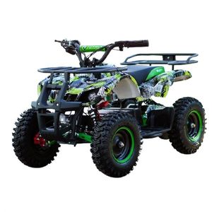 ATV electric pentru copii NITRO Torino Quad 1000W 36V 12Ah, Snowy tyres, grafiti green imagine