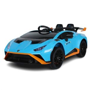 Masinuta electrica cu functie drift Lamborghini Huracan STO, putere 500W, 24V, echipare Premium, albastra imagine