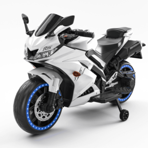 Motocicleta electrica pentru 3-9 ani, Kinderauto TR15 SuperBike PREMIUM, culoare Alba imagine