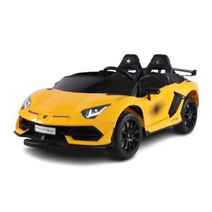 Masinuta electrica pentru 2 copii Lamborghini Aventador Xago 12V 90W Deluxe, Galben imagine