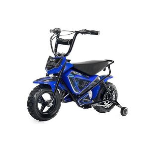 Mini Motocicleta electrica cu roti ajutatore, NITRO ECO Flee 300W 24V, culoare Albastru imagine