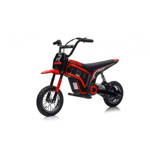 Motocicleta electrica copii, Kinderauto Enduro, roti gonflabile, scaun tapitat, 350W, 24V, rosie imagine