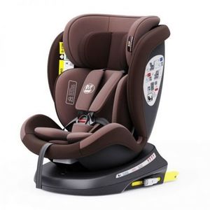 Scaun Auto Tweety Plus DELUXE BUF BOOF iSIZE Coffee cu Isofix rotativ 360 grade 40-150 cm imagine