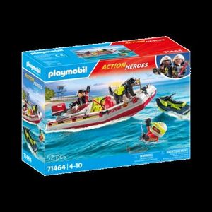 Playmobil-BARCA DE SALVARE CU SCUTER ACVATIC imagine