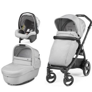 Carucior 3in1 Peg Perego Book Smart Primoviaggio SL, 0-22 kg, Vapor, Gri / Negru * imagine