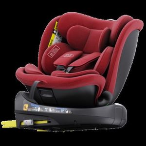 Scaun Auto B-Joy DELUXE BUF BOOF iSIZE Red cu Isofix pozitie somn 165 grade rotativ 360 grade 40-150 cm imagine