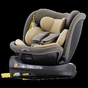 Scaun Auto B-Joy DELUXE BUF BOOF iSIZE LightBrown cu Isofix pozitie somn 165 grade rotativ 360 grade 40-150 cm imagine