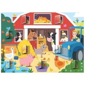 Puzzle cu surprize - distractie la ferma (20 piese) imagine