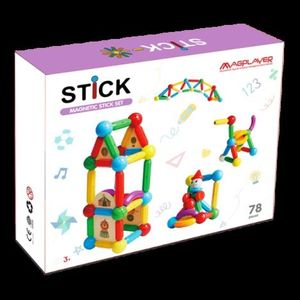 Set de constructie magnetic - stick (78 piese) imagine