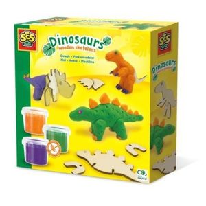 Set creativ - Schelete de dinozauri din lemn si plastilina imagine