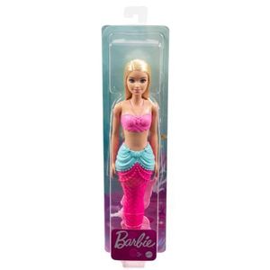 Papusa Barbie Dreamtopia - Sirena cu par si coada roz imagine