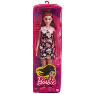 Papusa Barbie Fashionista Satena Cu Rochie Cu Imprimeu Floral imagine