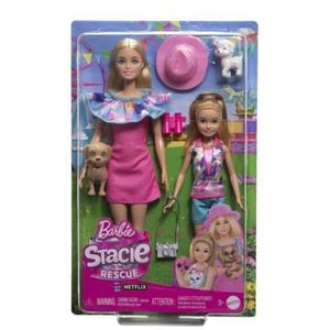 Barbie Si Stacie Set Papusa Barbie Si Papusa Stacie Iubitoare De Catei imagine