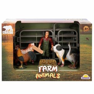 Set 5 figurine, Crazoo, Animale de la ferma, Caine imagine