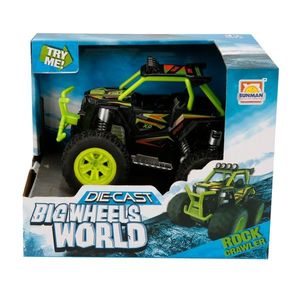 Masina de teren, Rock Crawler, cu sunete si lumini, Verde, 19 cm imagine