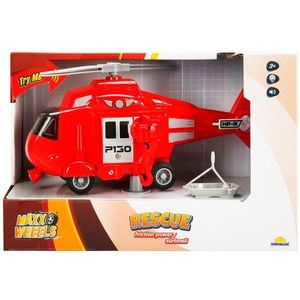 Elicopter de salvare cu sunete si lumini, Maxx Wheels, Rosu, 1: 20 imagine