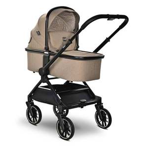 Carucior 3 in 1, Lorelli Reya, maner reversibil, pana la 22 kg, Brown imagine