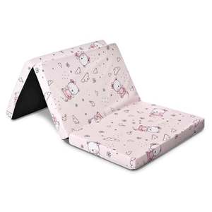 Saltea pliabila de voiaj, Lorelli, spuma elastica, 60 x 120 x 5 cm, Pink Ballerina Bear imagine