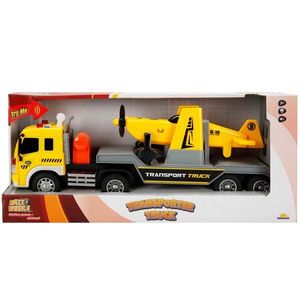 Set transportator cu elicopter, Maxx Wheels, Galben, 1: 16 imagine