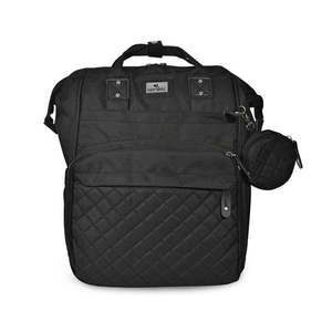 Rucsac accesorii bebelusi, Lorelli Danny, multiplu compartimentat, buzunar cu 3 spatii izoterme, Black imagine