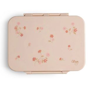 Caserola pranz din tritan cu 4 compartimente, Citron, Flori imagine