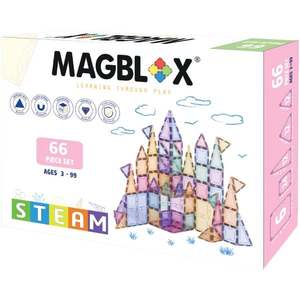 Set magnetic de constructie transparente, Magblox, Pastel, 66 piese imagine