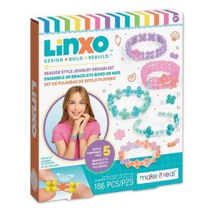 Set de creat 5 bratari flexibile, LinXo, Seaside, Celebration, Popstar Chic, 186 piese imagine