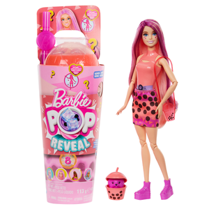 Papusa cu accesorii Barbie, Color Pop Reveal, Bubble Tea, Mango Mochi, HTJ22 imagine