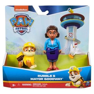 Set figurina si 2 animalute, Paw Patrol, Rubble, Goodway si Chickaletta imagine