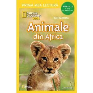 Animale din Africa, Prima mea lectura, Carte cu majuscule, nivelul 2 imagine