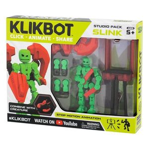 Set Figurina Robot articulat transformabil KlikBot Studio Pack, Green imagine