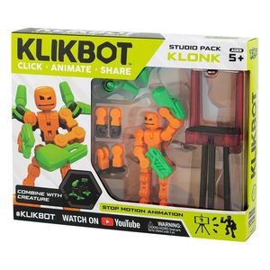 Set Figurina Robot articulat transformabil KlikBot Studio Pack, Orange imagine