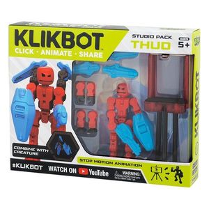 Set Figurina Robot articulat transformabil KlikBot Studio Pack, Red imagine