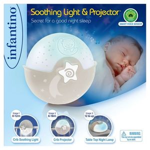 Lampa de veghe cu proiectie, Infantino, Bej imagine