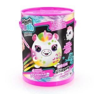 Jucarie de plus de colorat, Airbrush Plush, Neon, Unicorn, S2 imagine