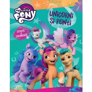 My Little Pony, Unicorni si ponei, Citeste si coloreaza imagine