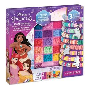 Set de creat bratari, Make It Real, Disney Princess Royal Rounds, Heishi Beads Charm, 2675 piese imagine