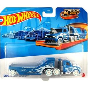 Camion cu remorca Hot Wheels, Track Fleet, Semi Rodger Dodger, 1: 64 imagine