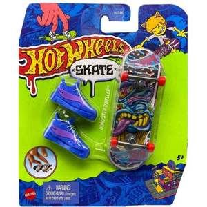 Set mini placa skateboard cu pantofi, Hot Wheels, HNG44 imagine