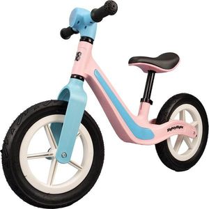 Bicicleta fara pedale cu lumini si muzica, Action One Toddler, roti gonflabile de cauciuc, 12 inch, Roz imagine