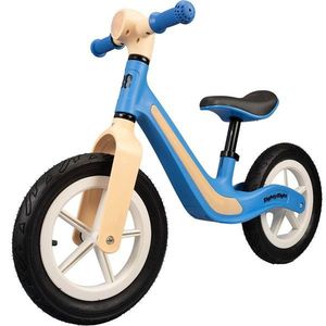 Bicicleta fara pedale cu lumini si muzica, Action One Toddler, roti gonflabile de cauciuc, 12 inch, Blue imagine