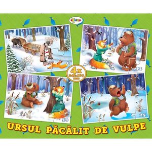 Puzzle - Ursul pacalit de vulpe - 4 imagini | Dorinta imagine