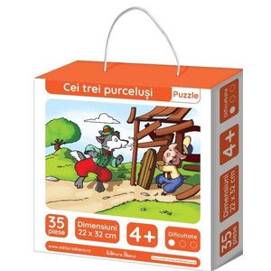 Cei trei purcelusi - puzzle educational 35 piese | Diana imagine